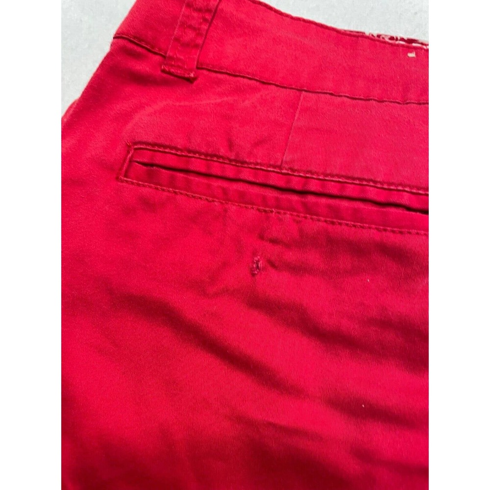 1955 Vintage Size 13‎ Juniors Womens Bermuda Chino Shorts Button-Tab Waist Red - Picture 7 of 8